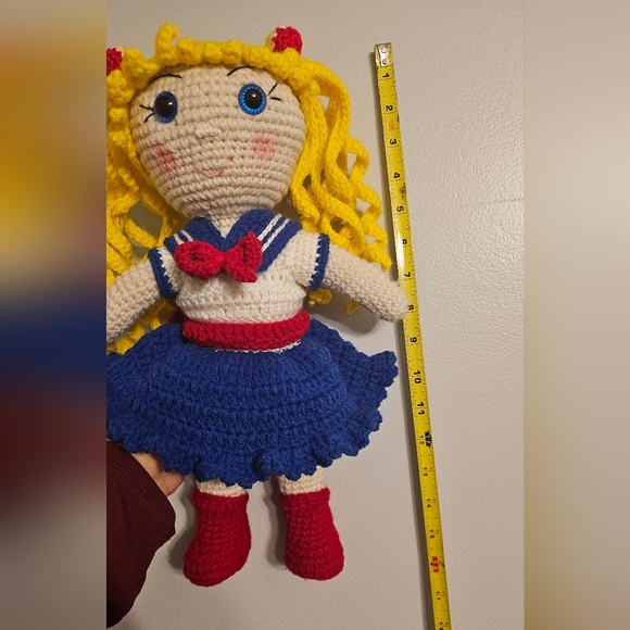 Handmade Salor Moon  Crochet Doll Unique Adorable Gift 16” - Picture 3 of 5